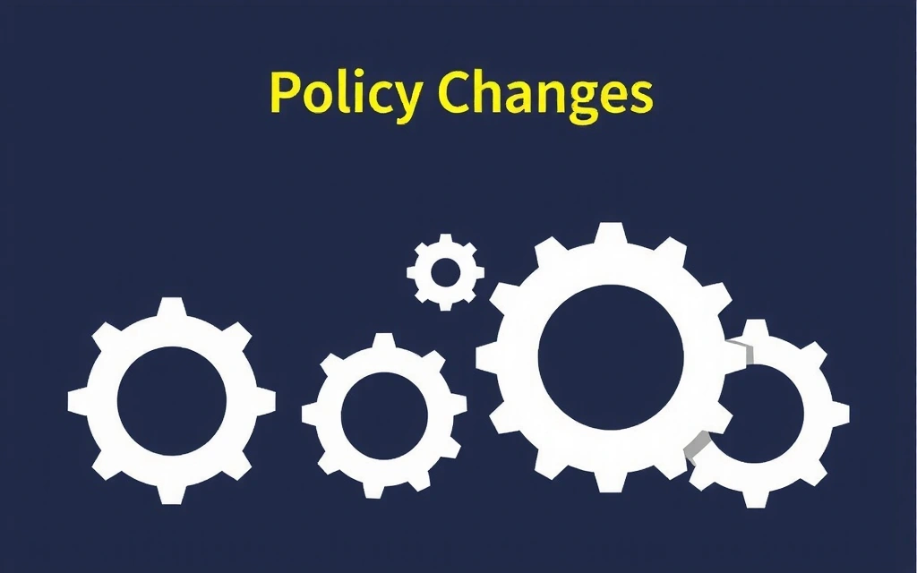 Changes in privacy policy represented by gears and documents