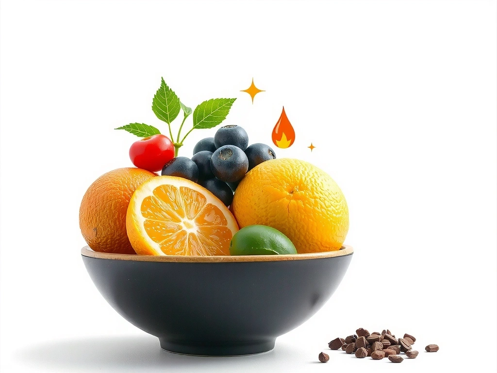 Abstract image representing balanced nutrition and natural elements for health.